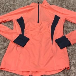 Orange and blue-grey track jacket